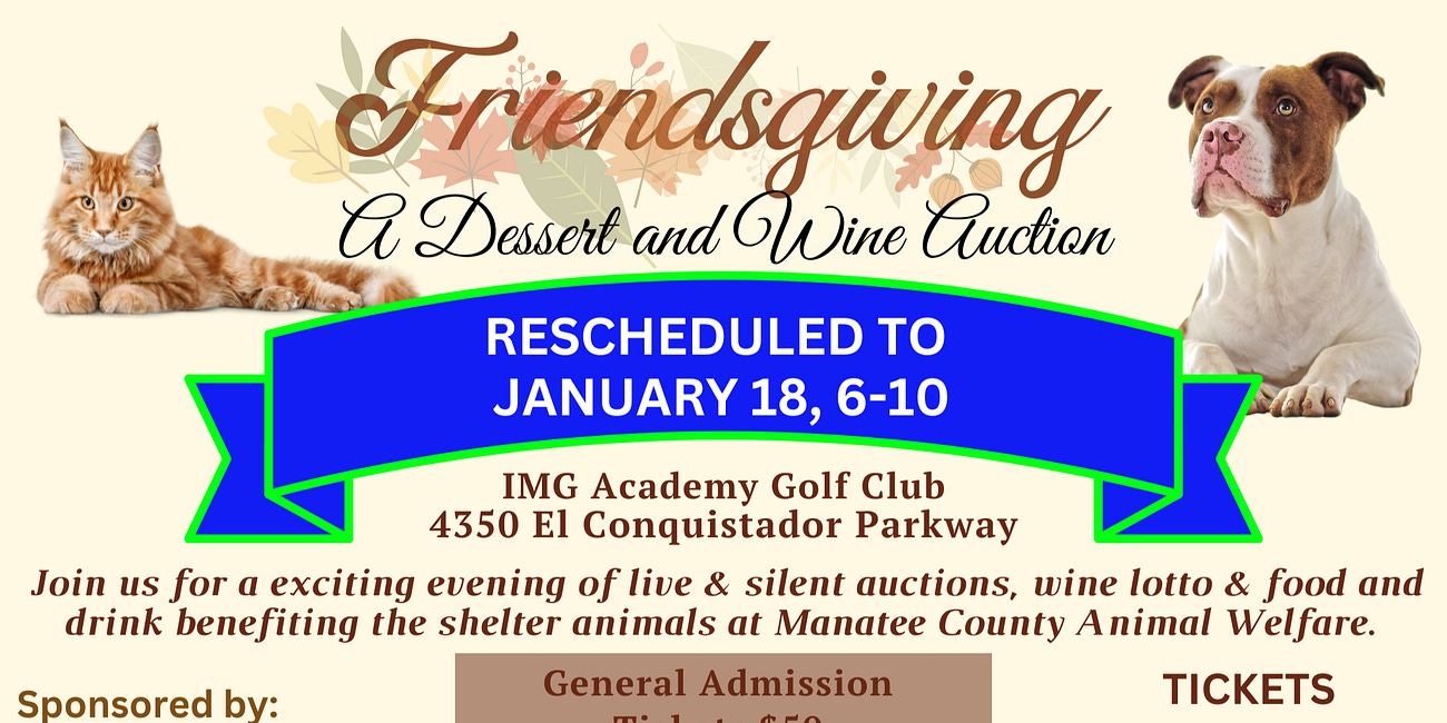 Friendsgiving Dessert and Wine Auction Set for January 18 at IMG Academy Golf Club