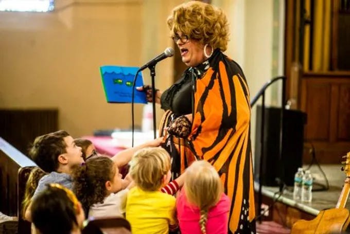 Heretical Drag Show Preacher Has Been Grooming Children Since the 1990s.