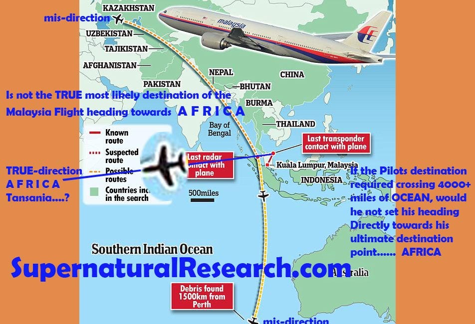 Malaysia Flight MH370: Final Research (Remote Viewing) Report – Destination Africa
