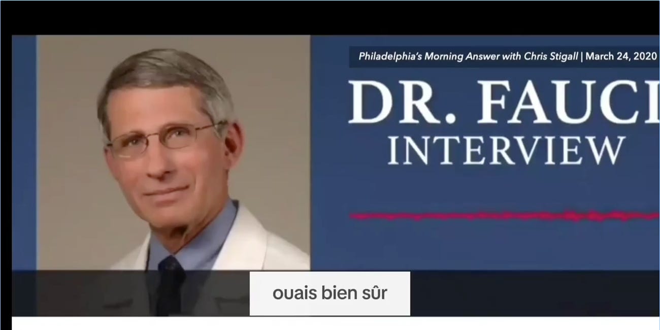 "If you had a patient with acute COVID-19 in front of you, would you treat them with hydroxychloroquine?" Fauci's answer: Yes