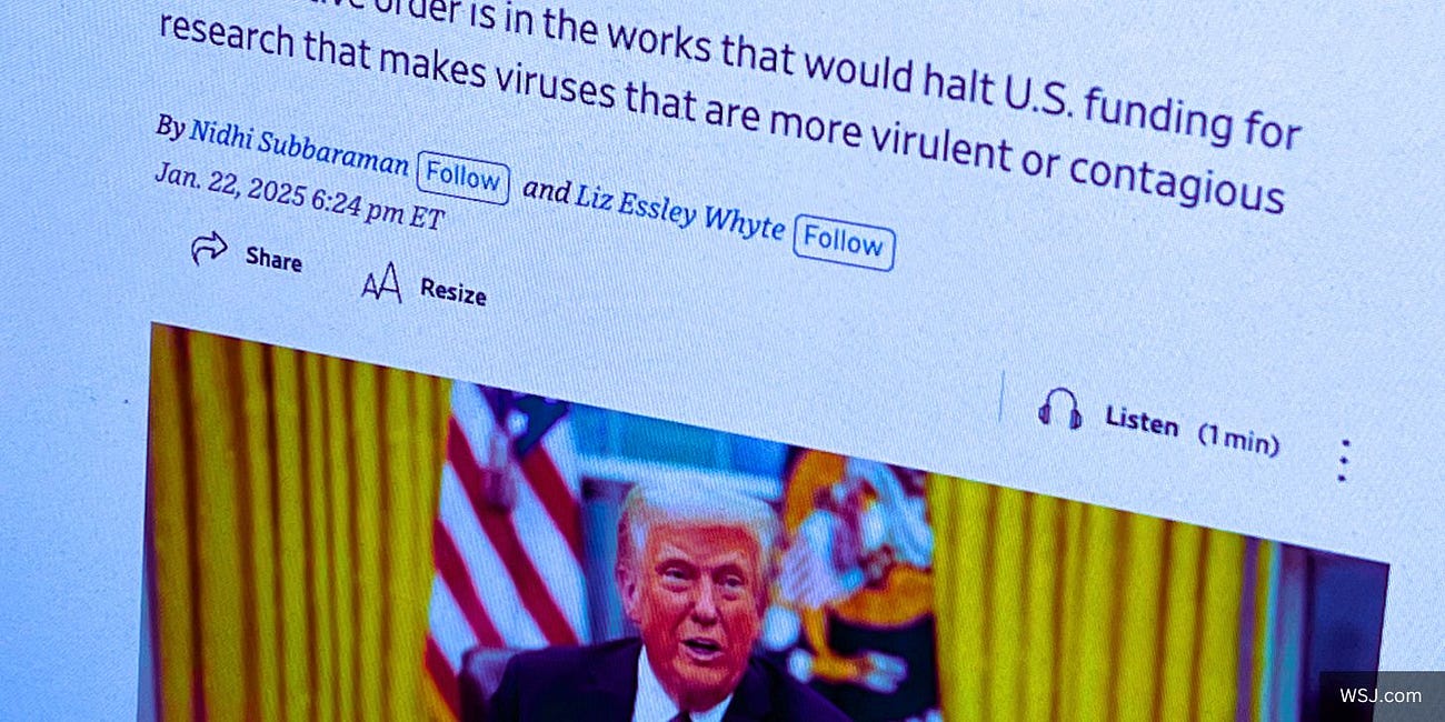 Trump to Ban Gain-of-Function Research Funding—Except for Bird Flu: WSJ