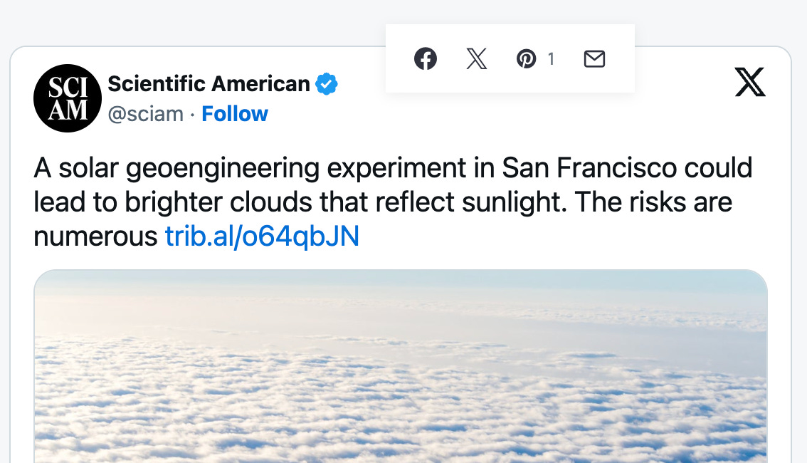 Details of Aerosol Spraying in San Francisco to Engineer Weather Kept Secret to Avoid "Backlash"