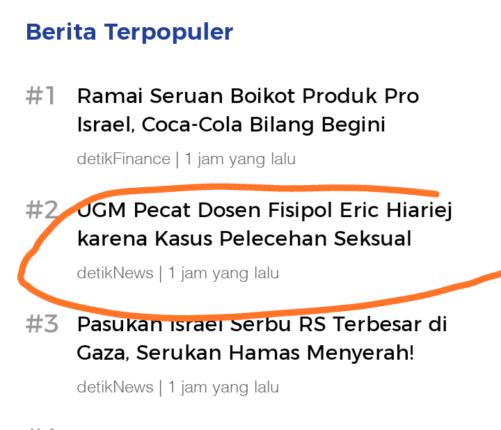 UGM [one of best ASEAN Campus] fired Eric Hiariej, days after his brother ‘no longer has power’ Vice Minister [linkage corruption]. His rape case 8 years ago. 8 years received a salaries