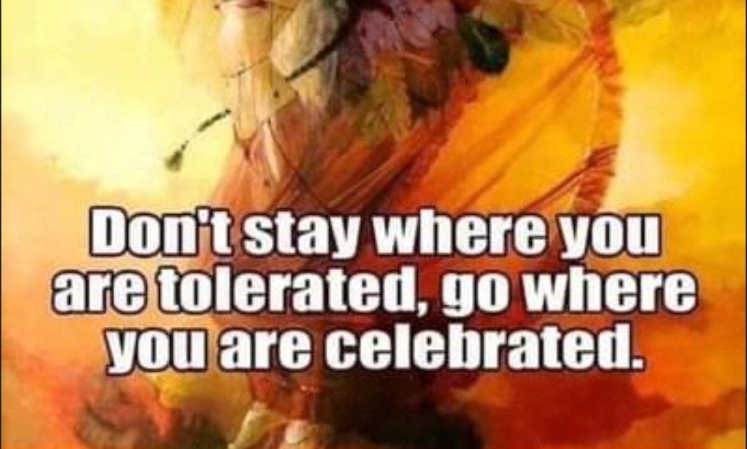 MEME DROP #265: Don’t Stay Where You Are Tolerated. 