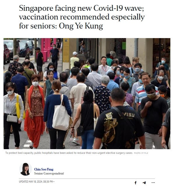 Singapore: Covid-19 Vaccination Uptake, and Vital Statistics Support Declining Population Health. Natural Increase (Births - Deaths) is Dropping with Active Depopulation Imminent within a few years. 