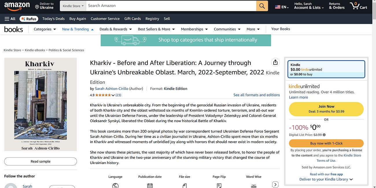 A gift for the new year: A free copy of "Kharkiv - Before and After Liberation" 