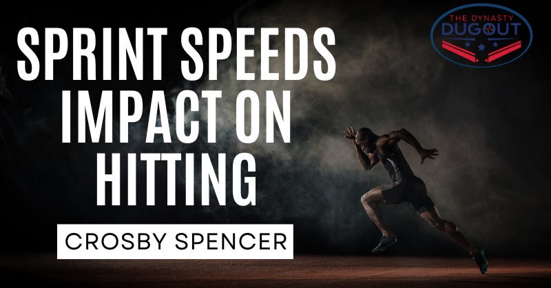 Sprint Speed and the Impact on Hitting