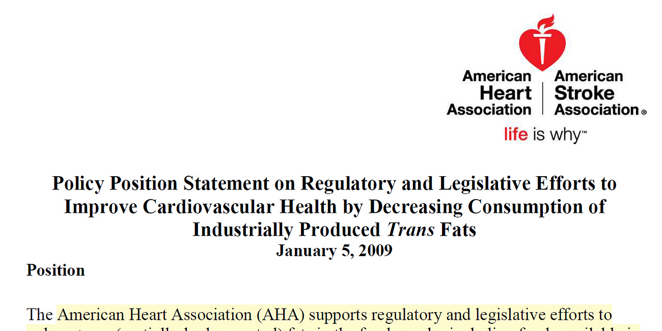 Legislative Efforts to Restrict Seed and Vegetable Oil Trans Fats in Food
