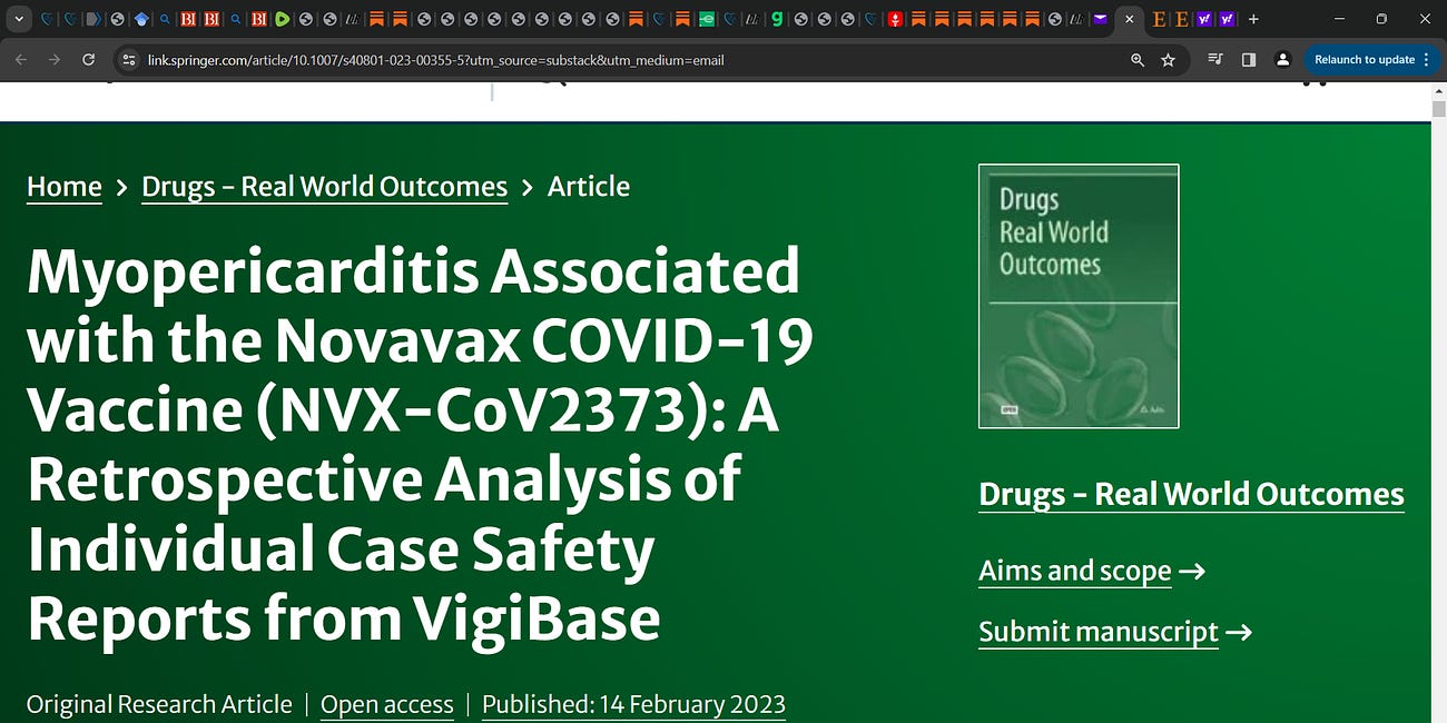 Not so fast NOVAVAX, not so fast! 2 studies indicate risk of heart damage (myocarditis & pericarditis alike for Pfizer etc.) using NOVAVAX vaccine, it too has SERIOUS risks; NEVER studied safety risks