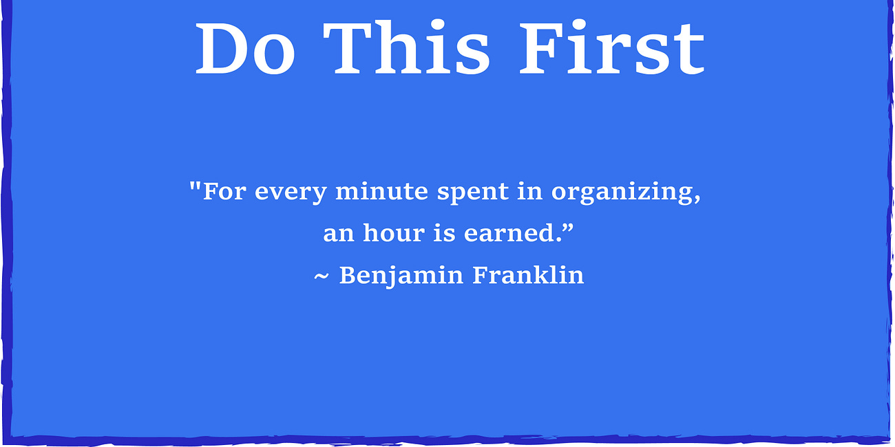 Do This First