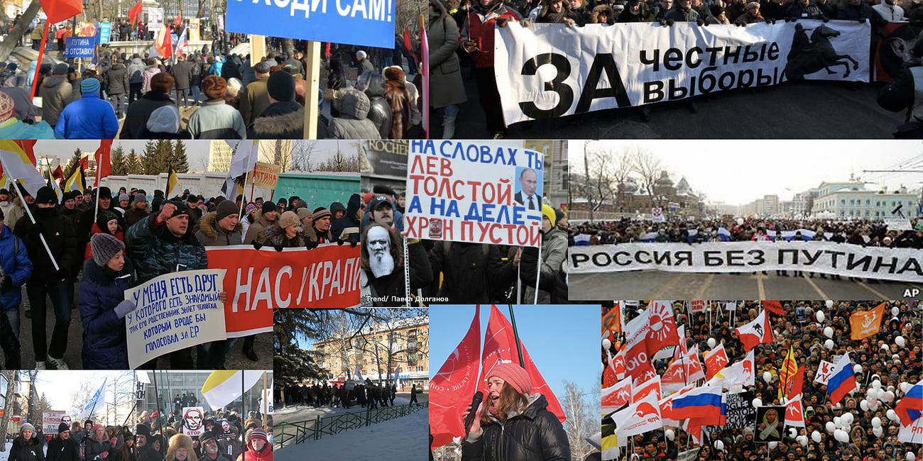 L'opposizione russa: Gennaio-febbraio 2012 - proteste contro elezioni falsificate -