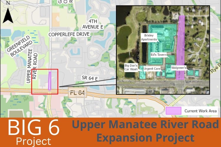 Upper Manatee River Road Expansion Underway as Part of Big 6 Projects