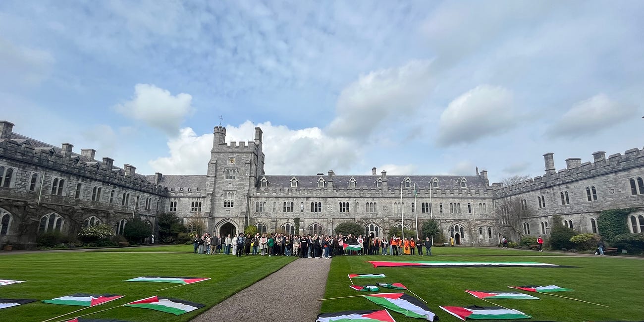 UCC staff and students stage walkout in show of solidarity with Palestine