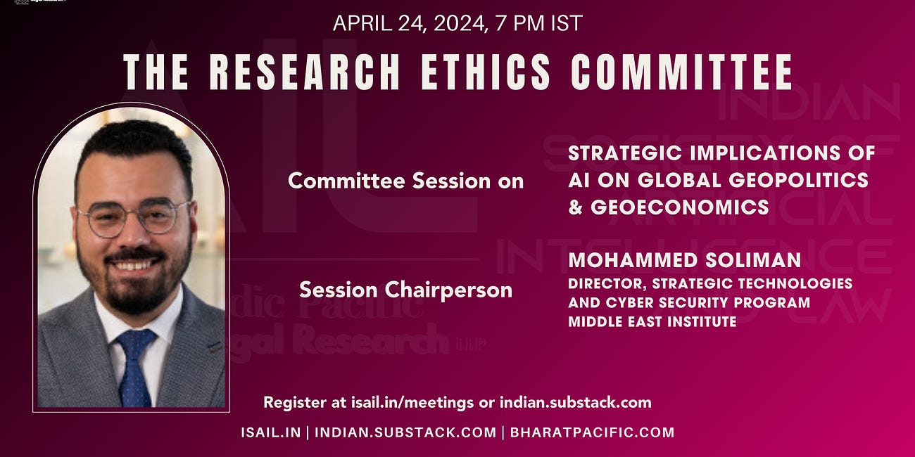 [April 24, 2024, 7 PM IST] Committee Session: Strategic Implications of AI on Global Geopolitics & Geoeconomics