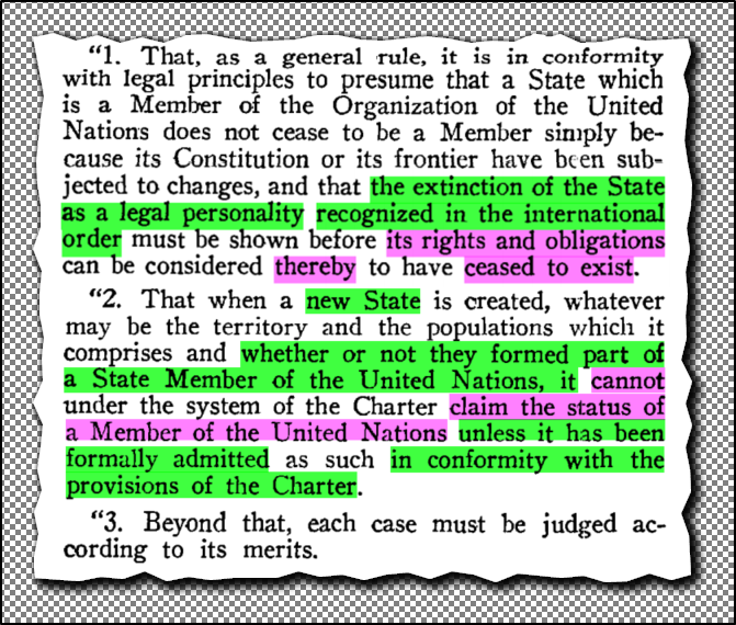 Status of the former USSR's UN memberships, and legality of Russia's claim to it | Why Russia is not a member of the United Nations.