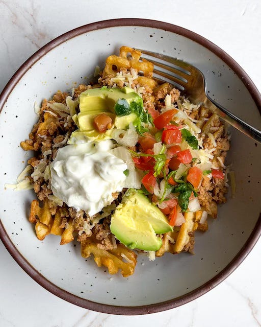 Loaded Taco Fries Bowl