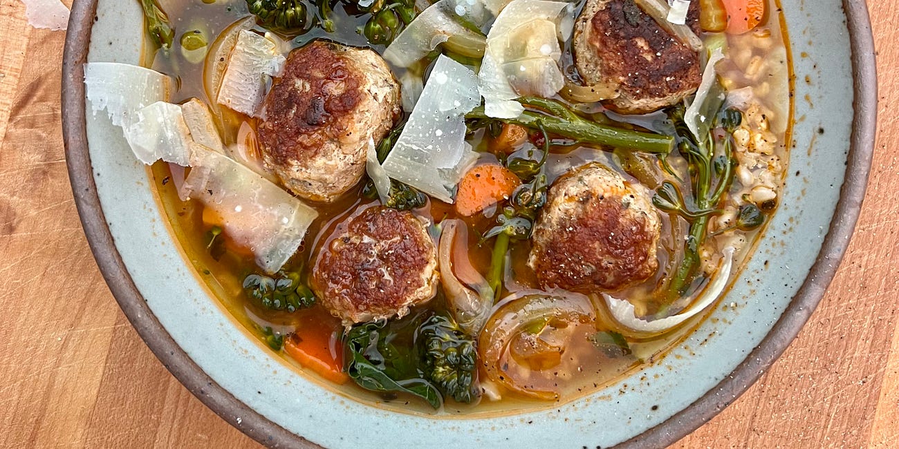 #82: Meatball and Broccolini Soup