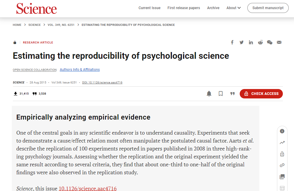 Reproducibility Failure of "The Science TM" Is a Much Bigger Problem Than You Might Think