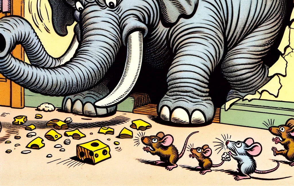 Re: Investing - Institutionalizing the "Elephant Through A Mousehole."