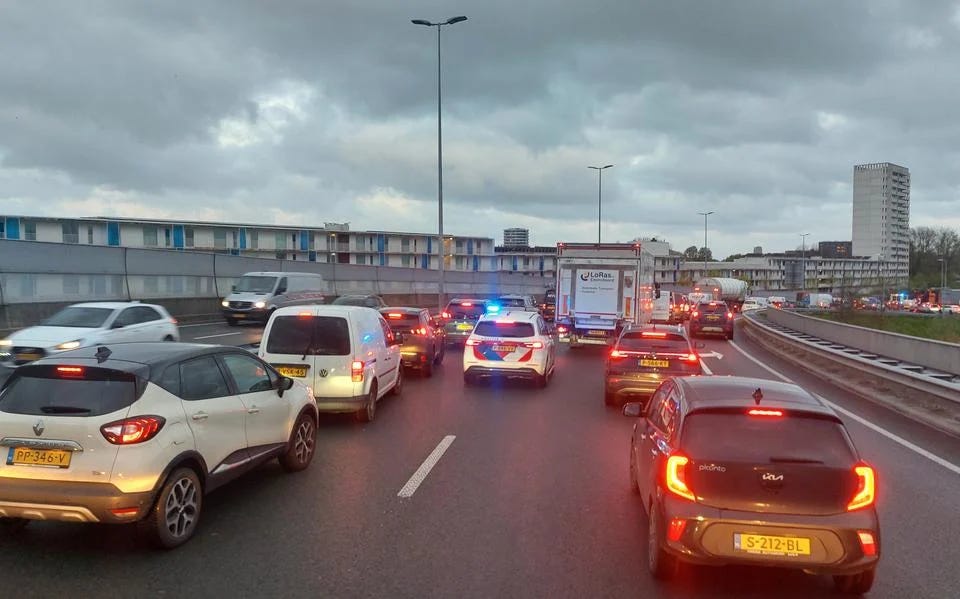 Major Accident on Noord Ring Causes Standstills on Multiple Roads Through Groningen
