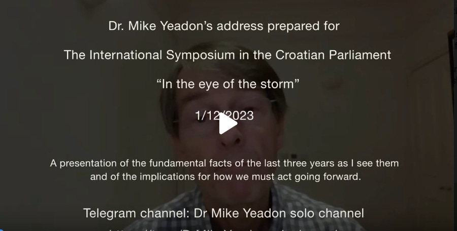 Dr. Mike Yeadon is CENSORED AGAIN by What He Thought Was "Our Own Side.” 