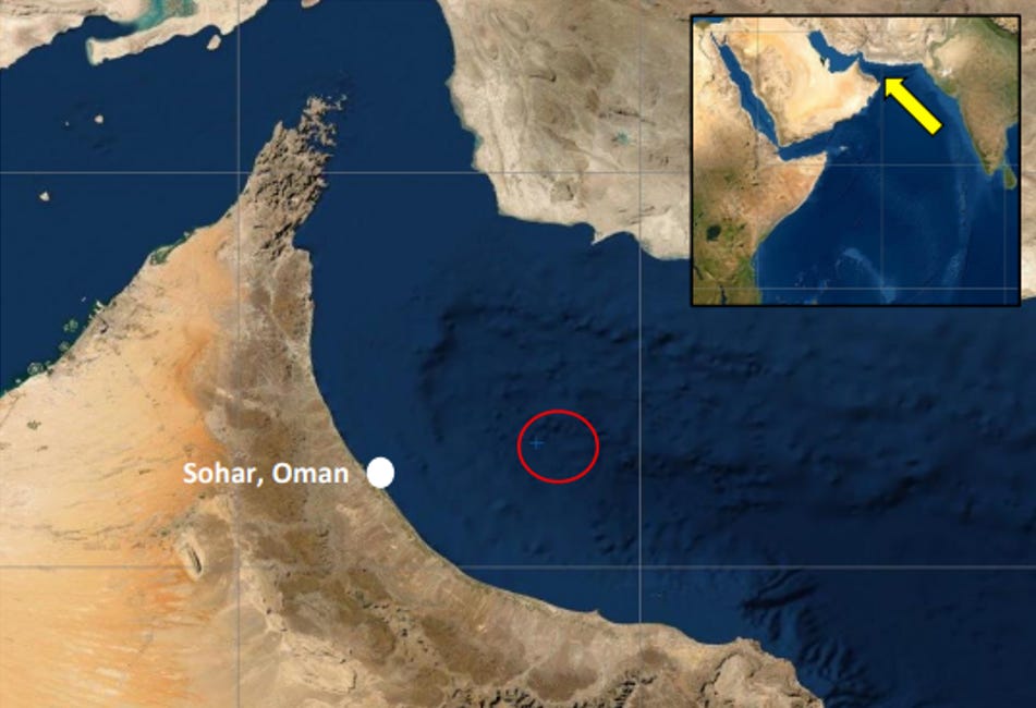 Vessel Boarded 50 NM east of Sohar, Oman