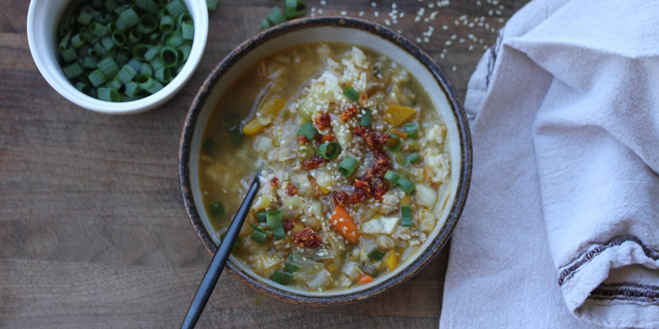Egg Roll in a Bowl Soup