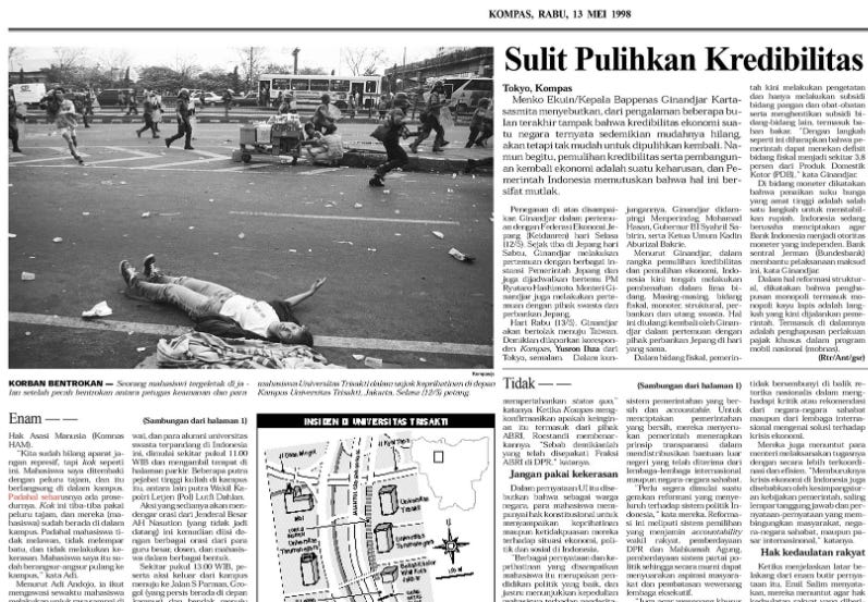 Forgotten May 12nd 1998 Riot in Indonesia 