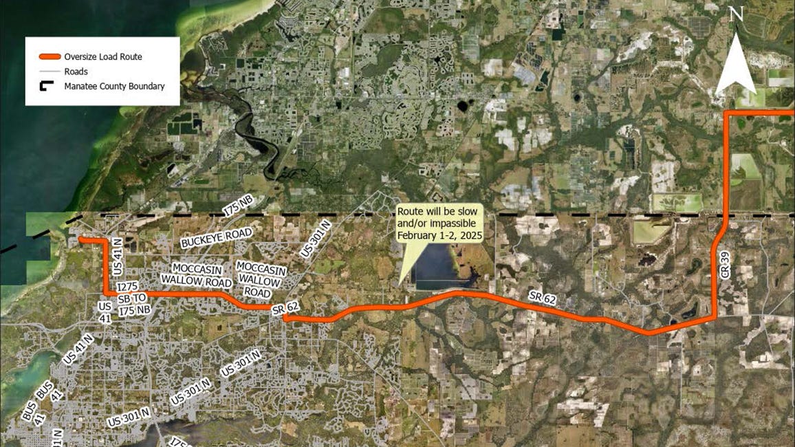 Weekend Traffic Alert: Oversized Load to Cause Rolling Closures