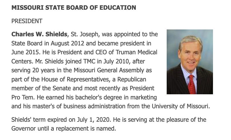 MO State Board of Ed: The Puppet Master and Conflicts of Interest