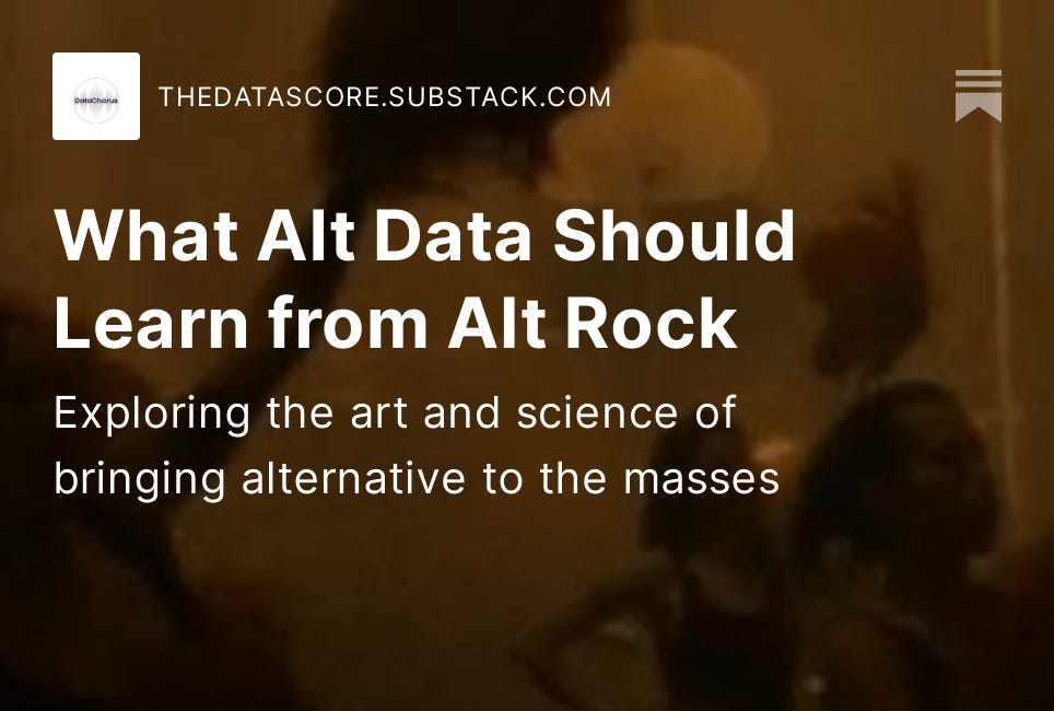 What Alt Data Should Learn from Alt Rock