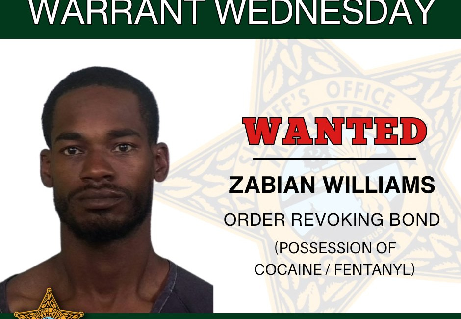 Manatee County Authorities Seek Public’s Help in Locating Fugitive Zabian Williams