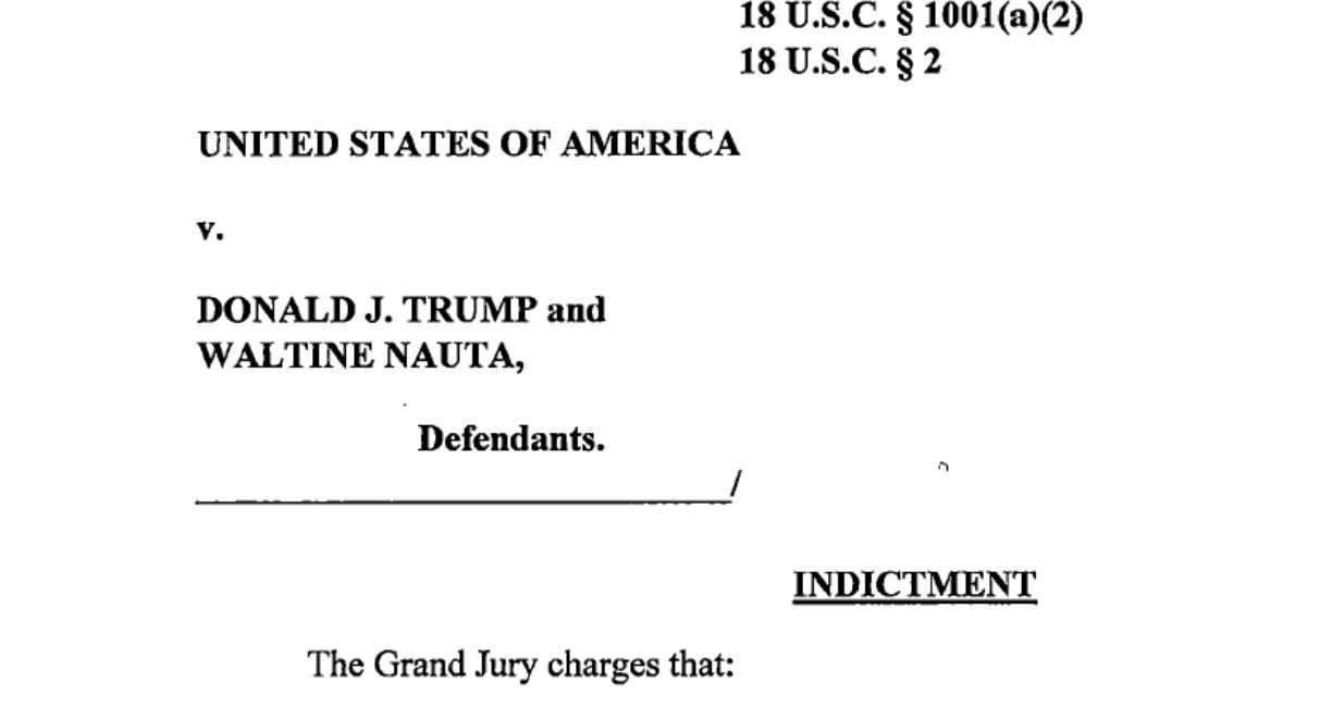 Trump Indictment - Chronological Order