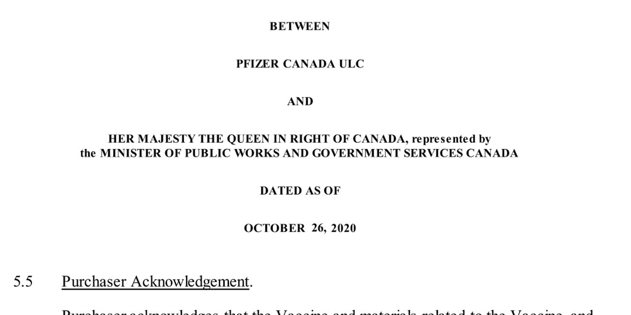 LOOK: Access to Information Request Reveals Pfizer's COVID-19 Vaccine Contract with Canada. 