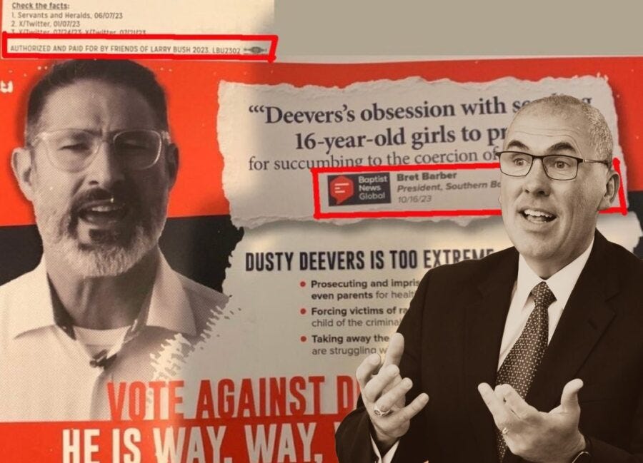 Oklahoma Ethics Commission Documents Reveal SBC Prez. Bart Barber Contributed to Political Opponent of SBC Pastor Dusty Deevers