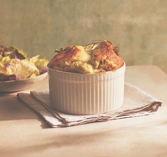 In Seasoning: Spring Herb and Goats Cheese Soufflé