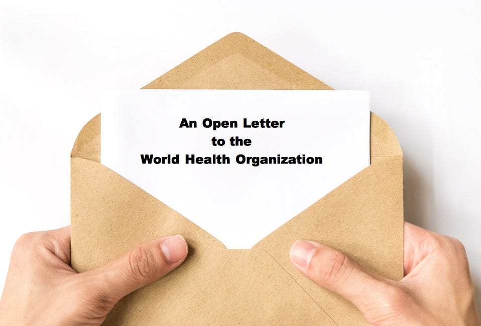 Open Letter to the WHO
