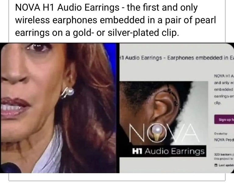 Kamala, The Cheater, Wore Earbuds On Debate Stage
