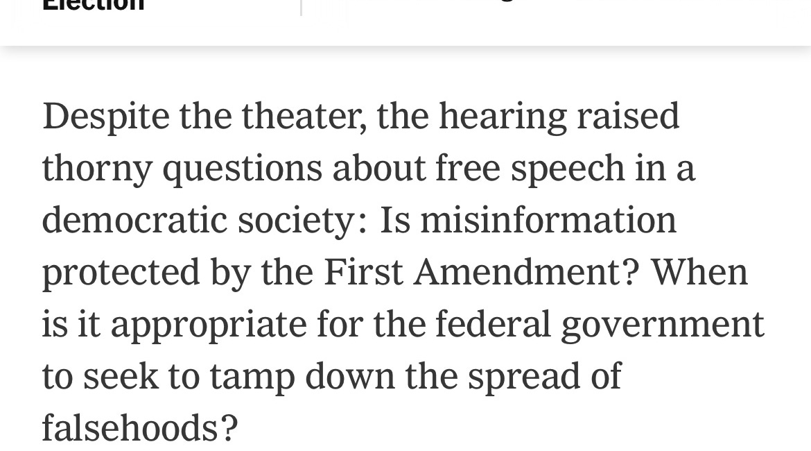 The New York Times has lost its mind.  And by mind, I mean the principles and understanding of the First Amendment.
