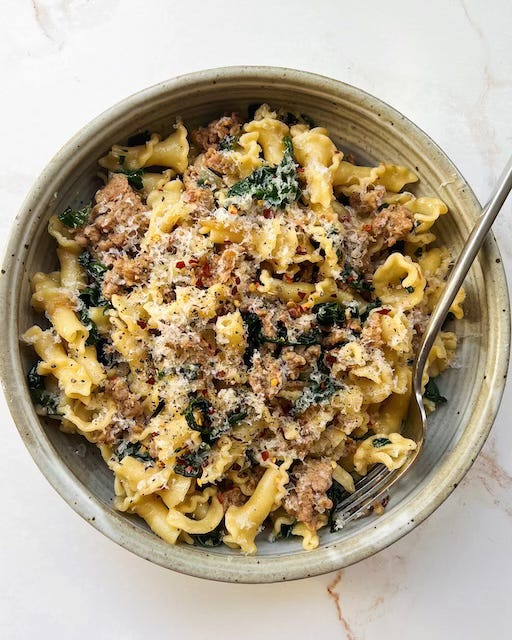 Brown Butter Sausage & Kale Pasta