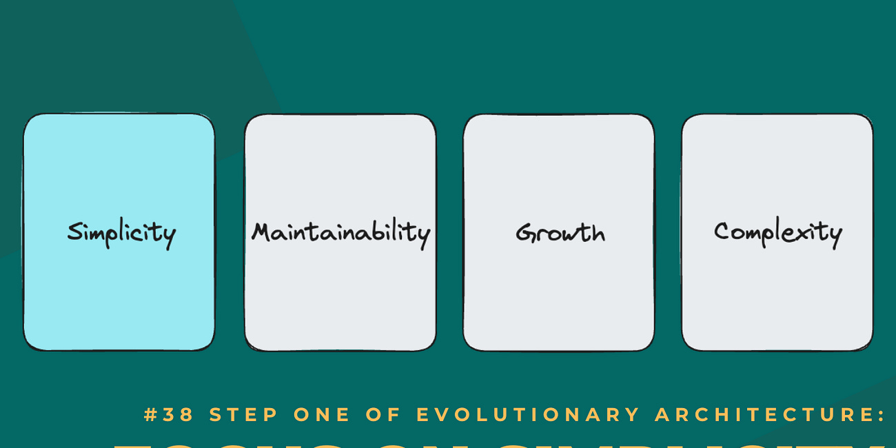 #38 Step One of Evolutionary Architecture: Focus on Simplicity