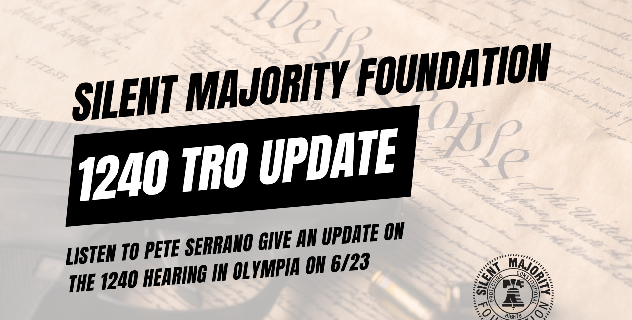 Update on HB 1240 TRO Hearing Today