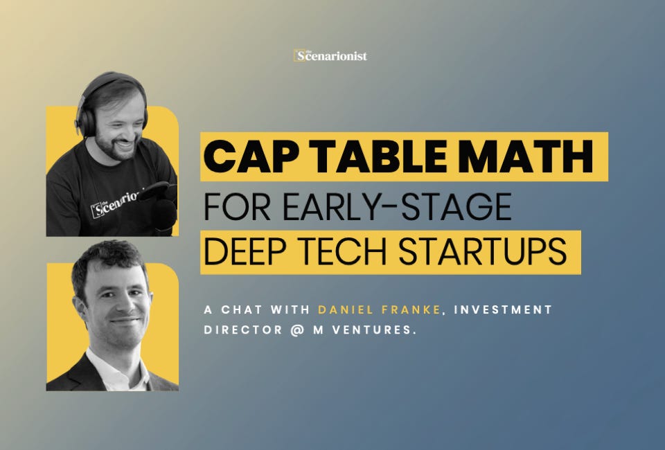Cap Table Math for Early Stage Deep Tech Startups | Deep Tech Catalyst