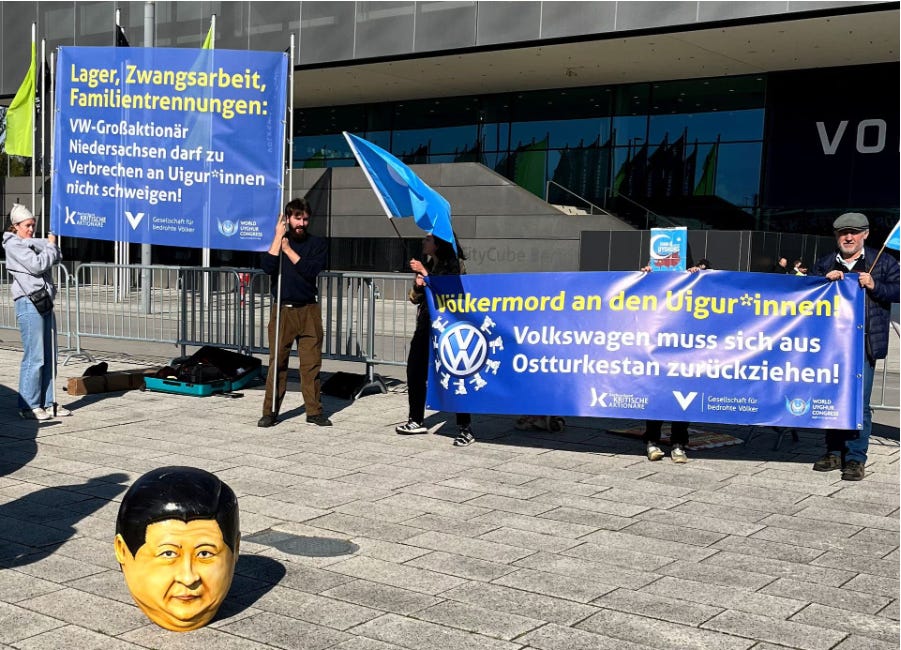 CIA-Funded 'World Uyghur Congress' Protests Volkswagen With Sensationalist Claims