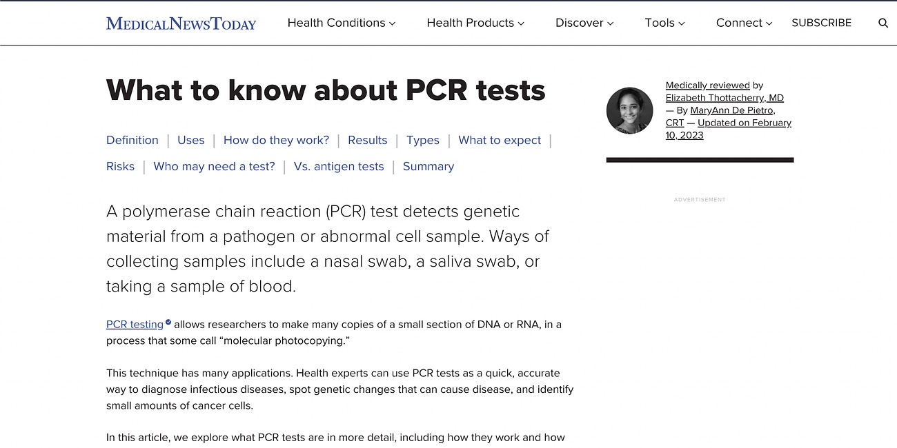 "Health experts can use PCR tests as a quick, accurate way to diagnose infectious diseases..."