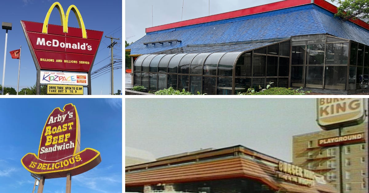 Farewell to a 1970s Burger King; long-hidden Coca-Cola sign from around 1910 saved; a perfect 1960s Arby's you must see to believe; and much more | Rolando's Roadside Roundup 