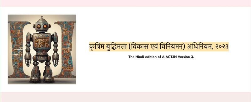 India's first AI law proposal has a Hindi version now :)