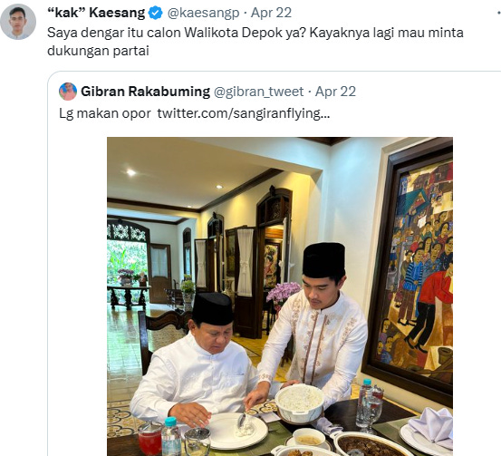 Kaesang dan Jalan Sunyi "Kepala Kucing" (A Lonely Step of Kaesang, Youngest Son of President Jokowi)