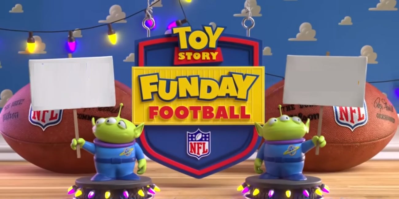 There's A Flag In My Cleat!: ESPN And Disney+ Mix 'Toy Story' Into NFL London Game