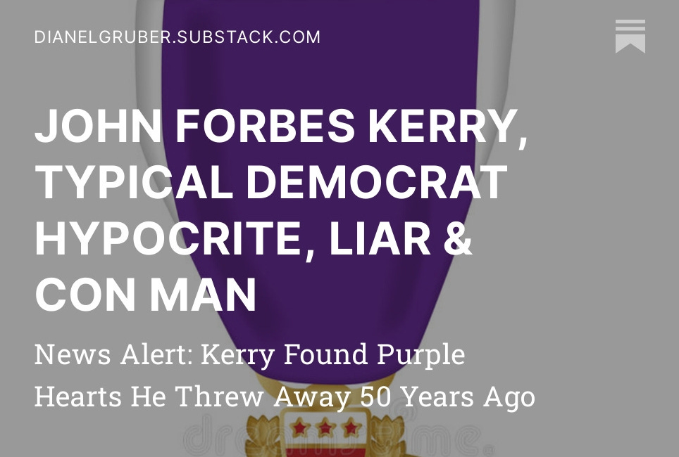 JOHN FORBES KERRY, TYPICAL DEMOCRAT: HYPOCRITE, LIAR & CON MAN